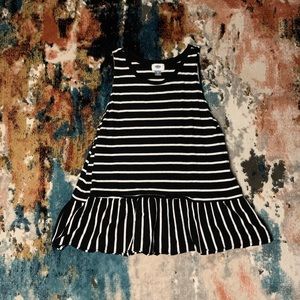 Striped peplum tank